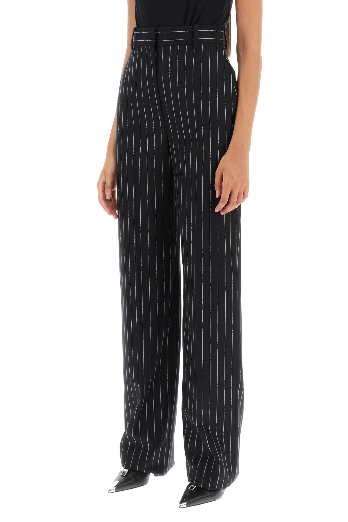 Alexander mcqueen broken pinstripe trousers