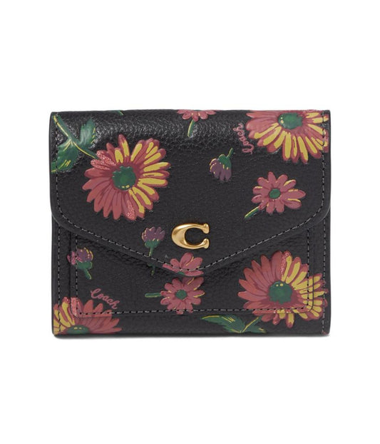 Floral Printed Leather Wyn Small Wallet