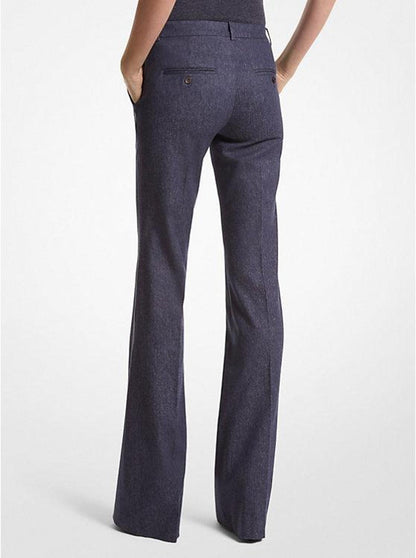 Haylee Wool Blend Flared Trousers