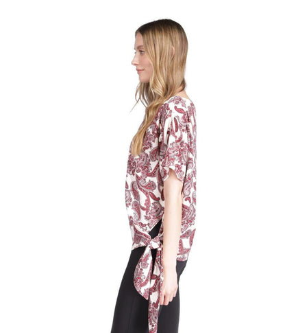 Pop Paisley Tie Top