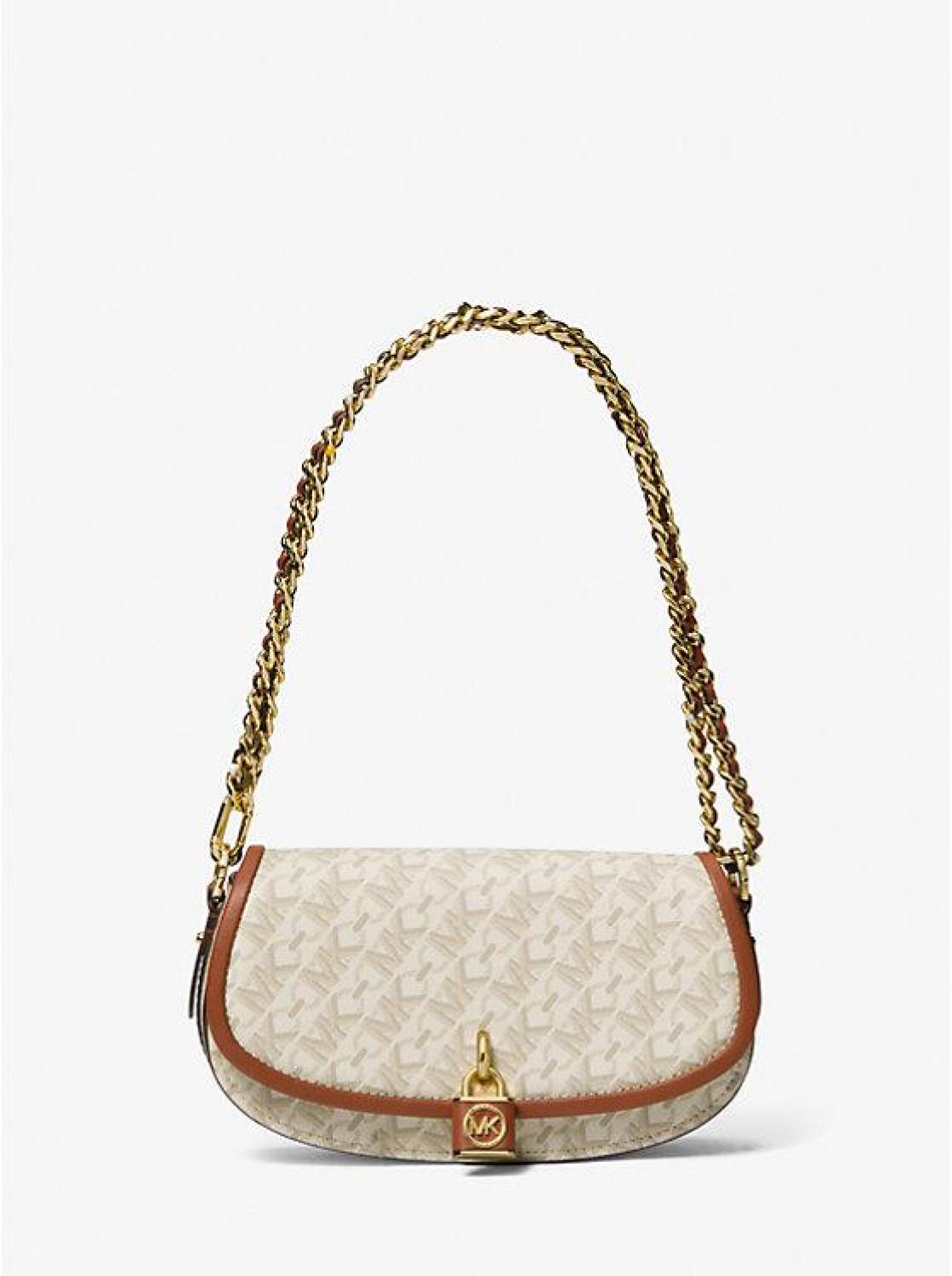 Mila Small Empire Signature Logo Shoulder Bag