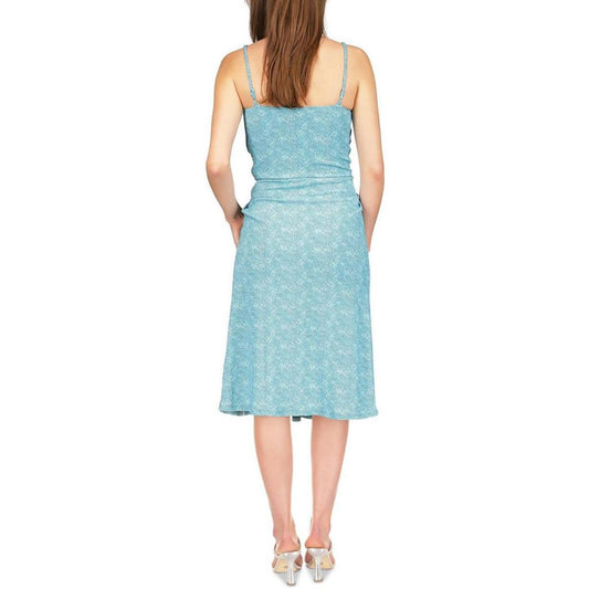 Womens Printed Midi Midi Dress