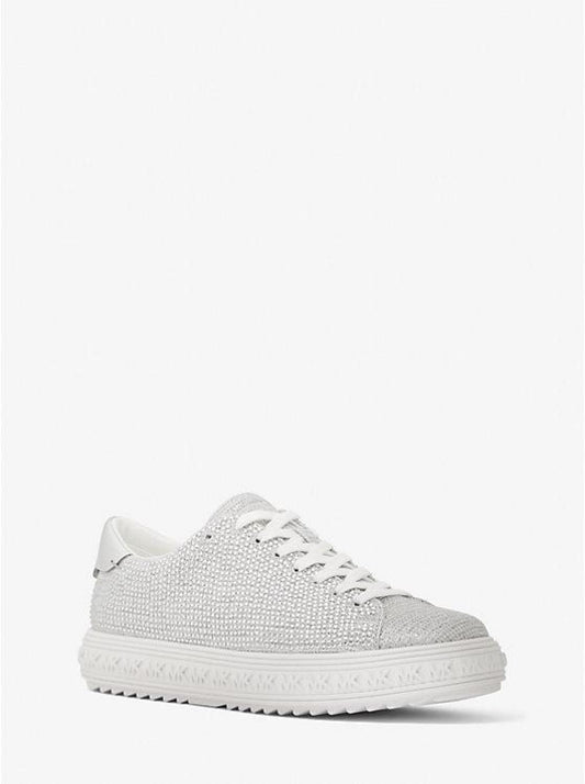 Grove Embellished Glitter Chain-Mesh Sneaker