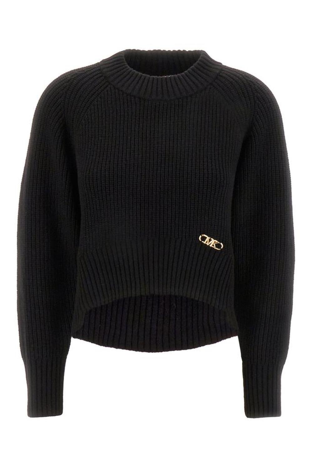 Michael Michael Kors Logo Plaque Cropped Sweater