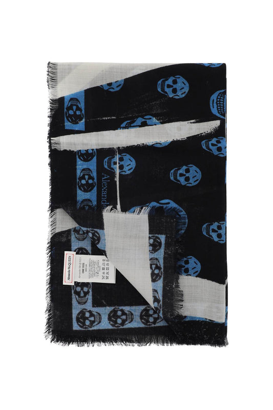 Alexander mcqueen slashed skull scarf