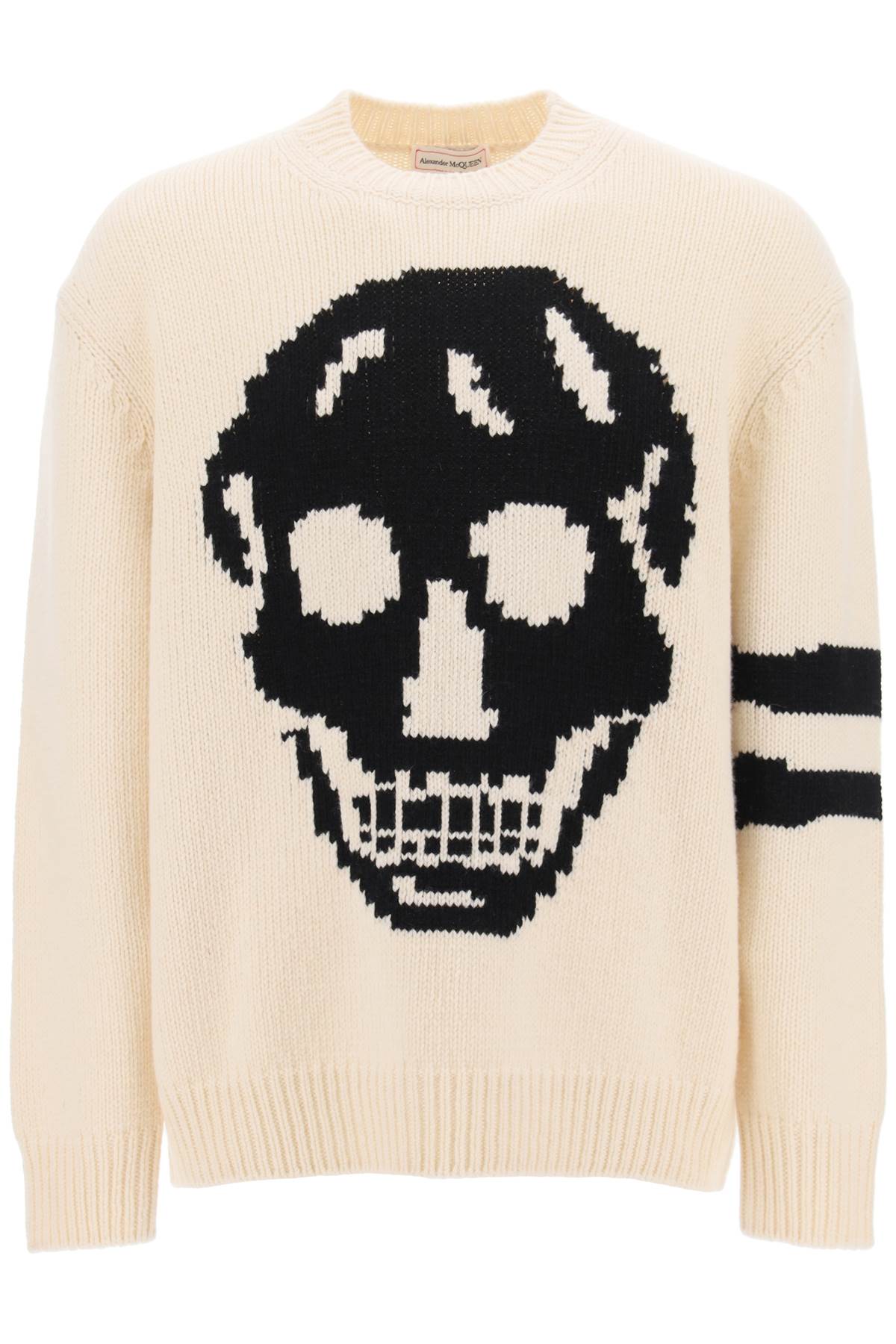 Alexander mcqueen wool cashmere skull sweater