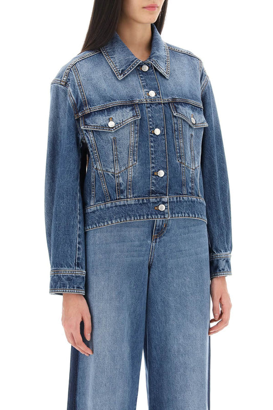 Alexander mcqueen denim cocoon jacket