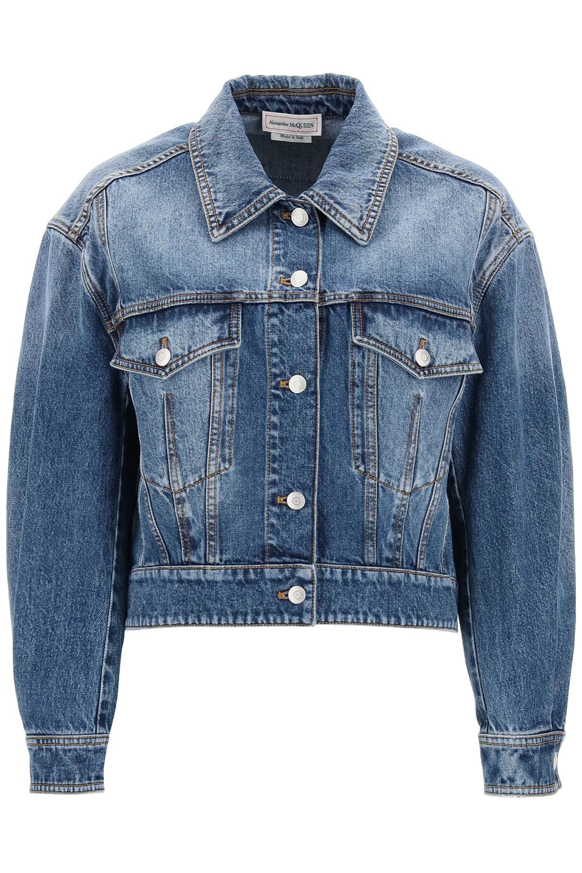 Alexander mcqueen denim cocoon jacket