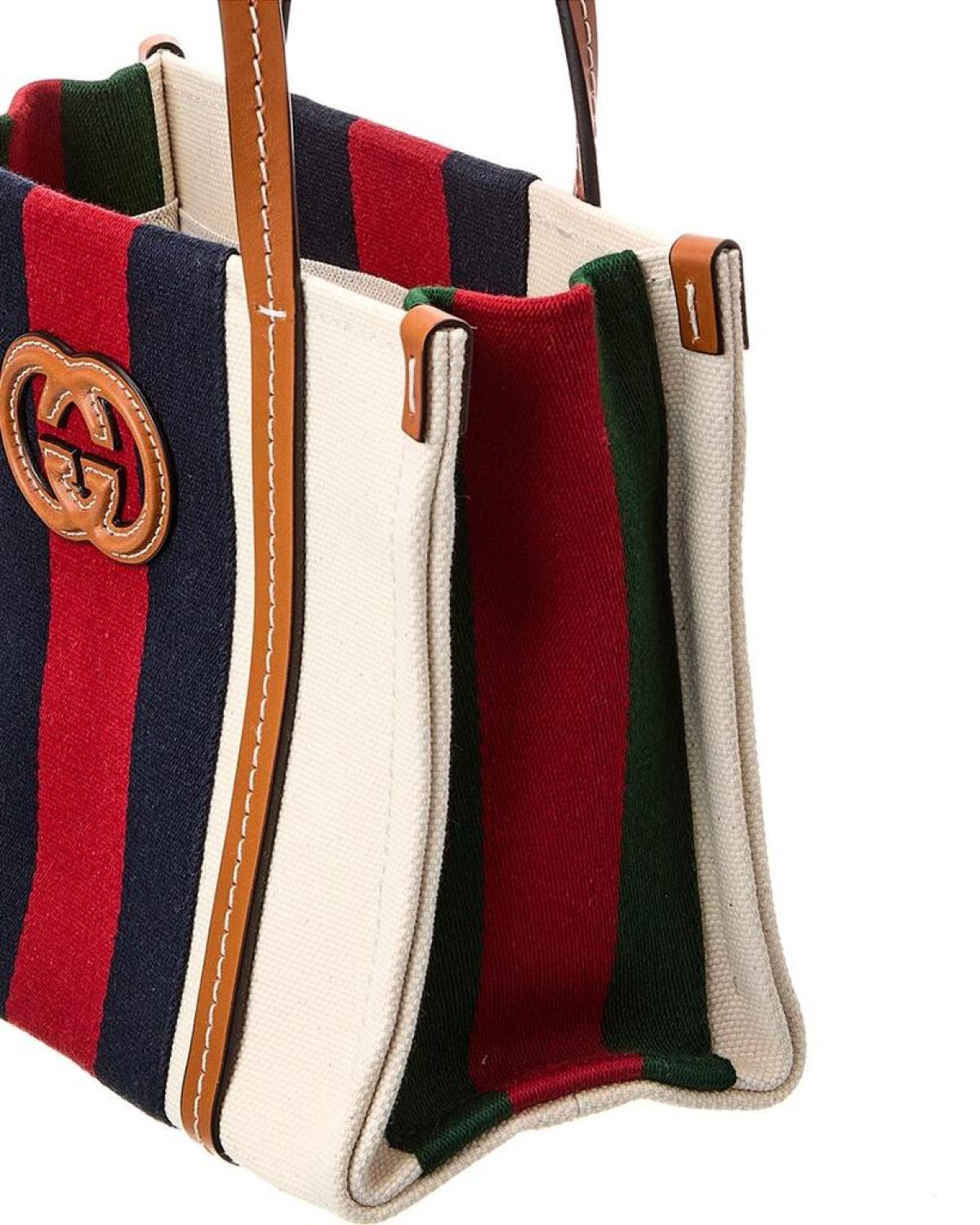 Gucci Interlocking G Mini Canvas & Leather Tote