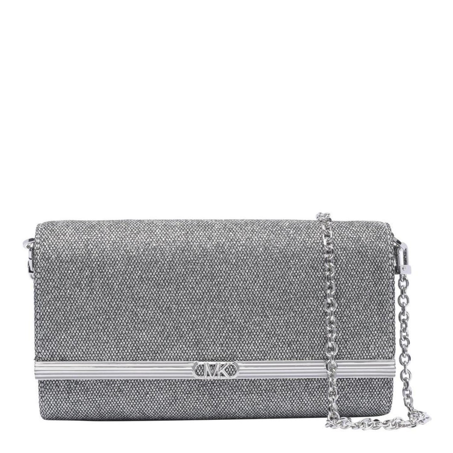 Michael Michael Kors Mona Large Glitter Chain Mesh Clutch Bag