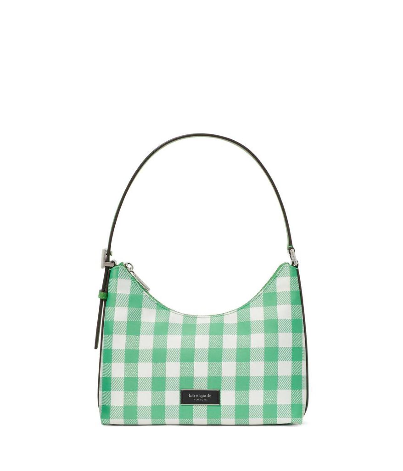 Sam Icon Gingham Printed Fabric Small Shoulder Bag