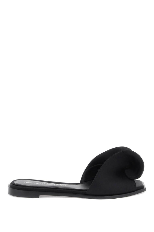 Alexander mcqueen slides with silk detail