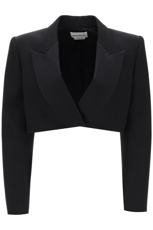 Alexander mcqueen cropped tuxedo jacket