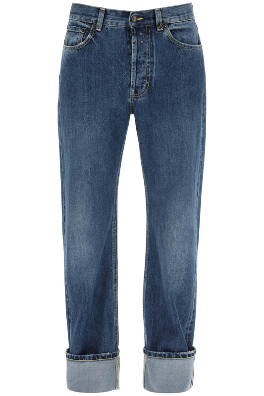 Alexander mcqueen straight fit jeans in selvedge denim