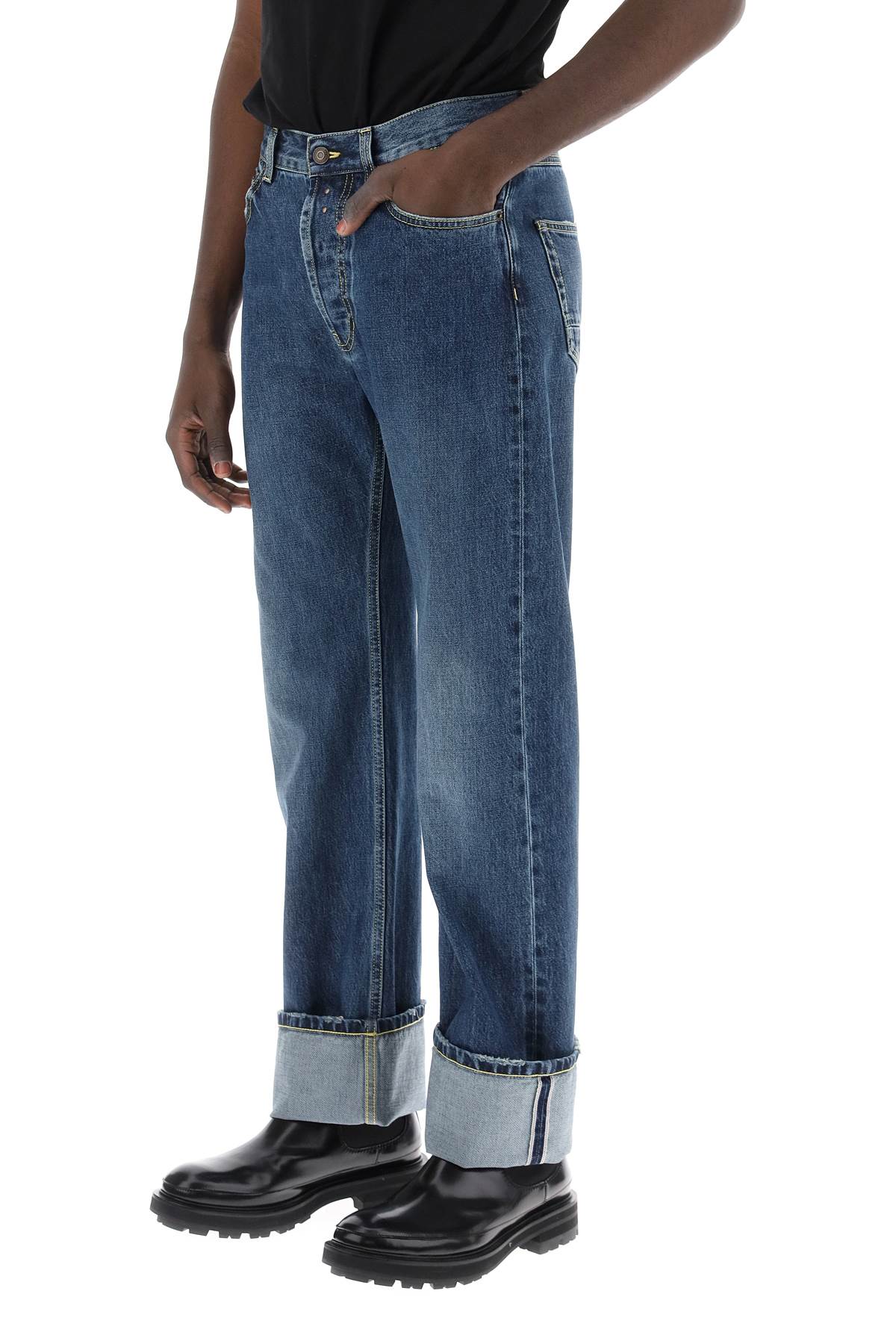 Alexander mcqueen straight fit jeans in selvedge denim