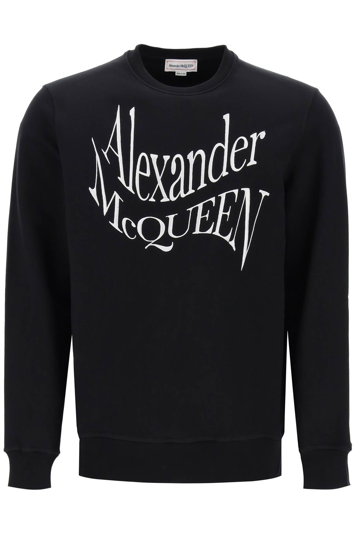 Alexander mcqueen warped logo sweatshirt