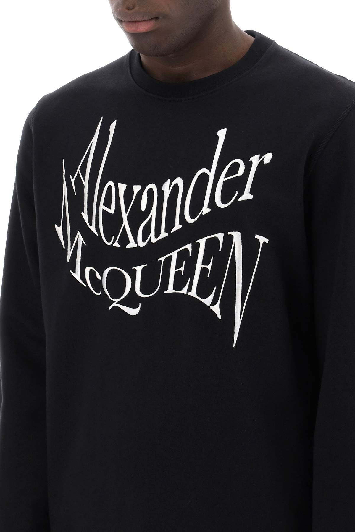 Alexander mcqueen warped logo sweatshirt