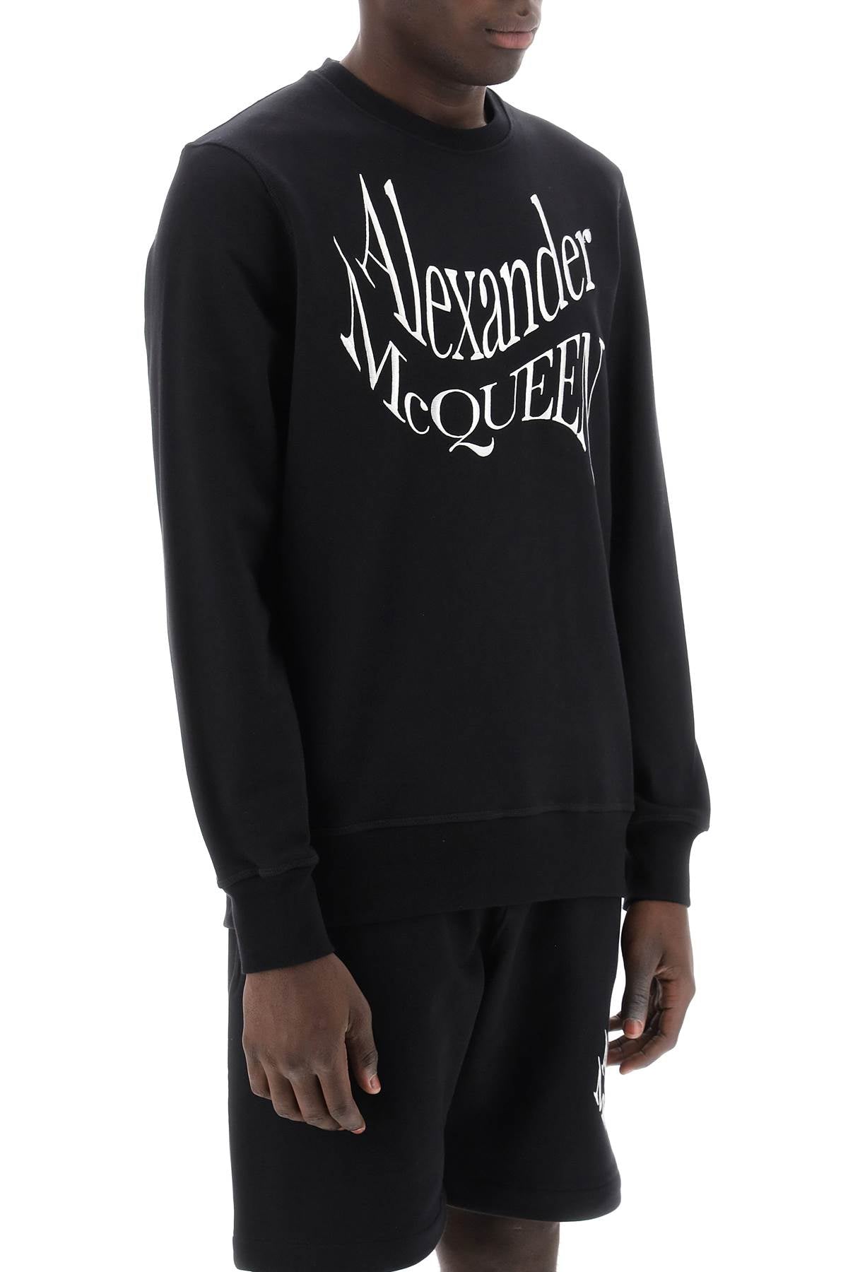 Alexander mcqueen warped logo sweatshirt