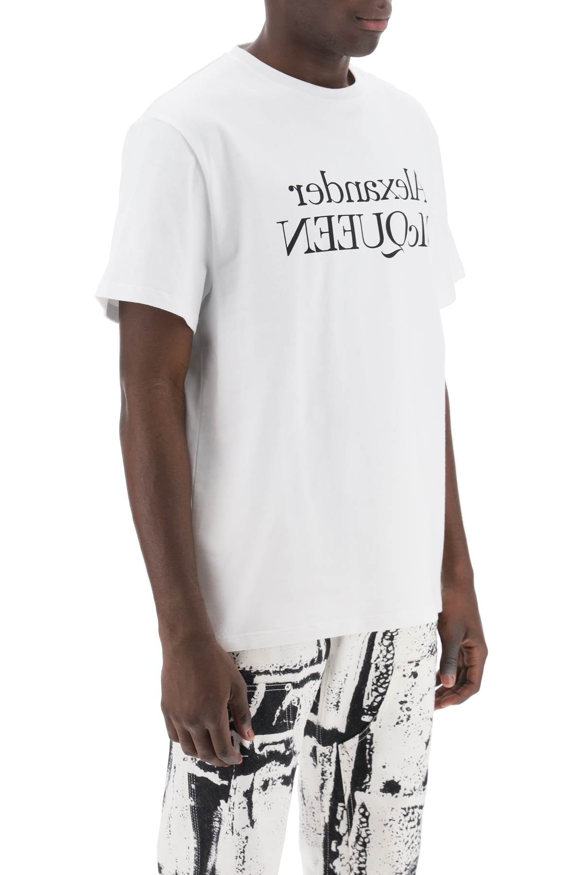 Alexander mcqueen reflected logo t-shirt