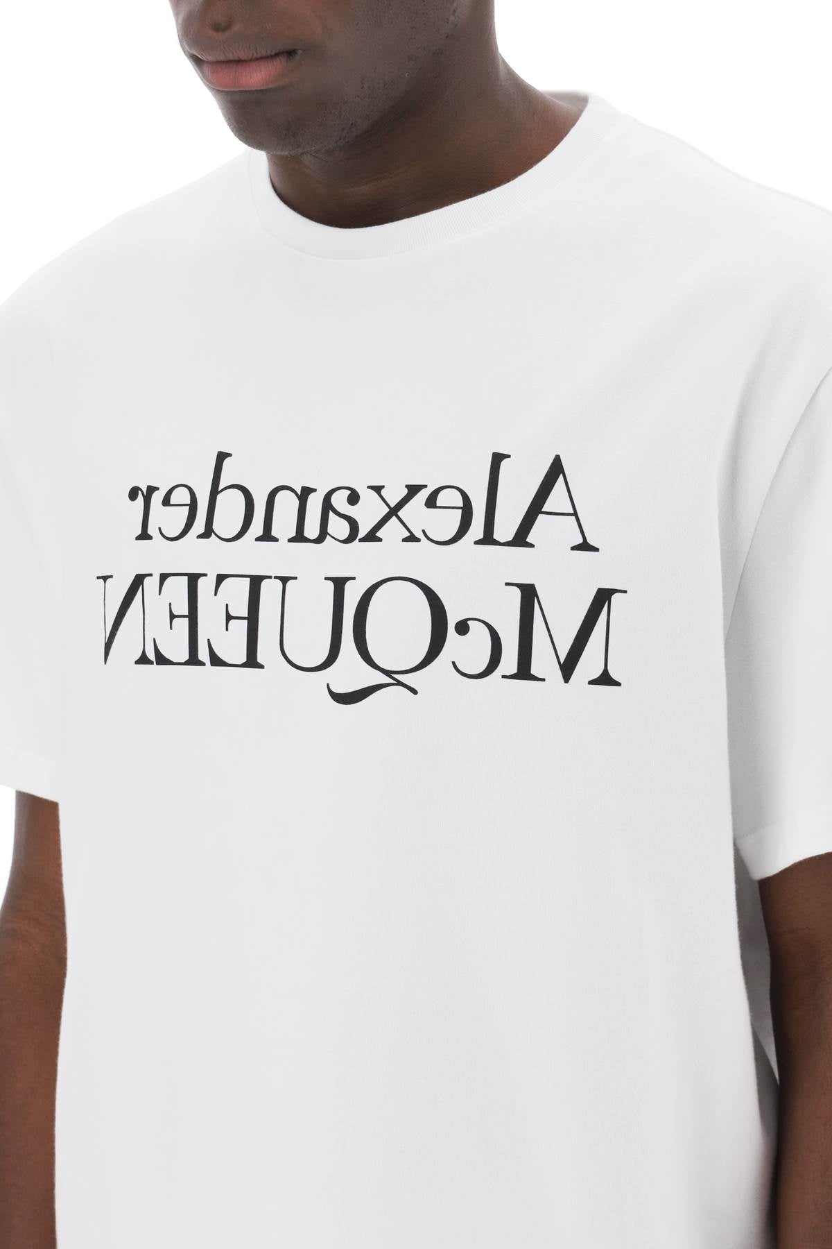 Alexander mcqueen reflected logo t-shirt