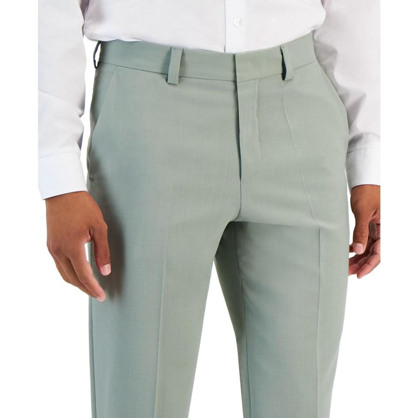 Men's Modern-Fit Celery Green Suit Pants