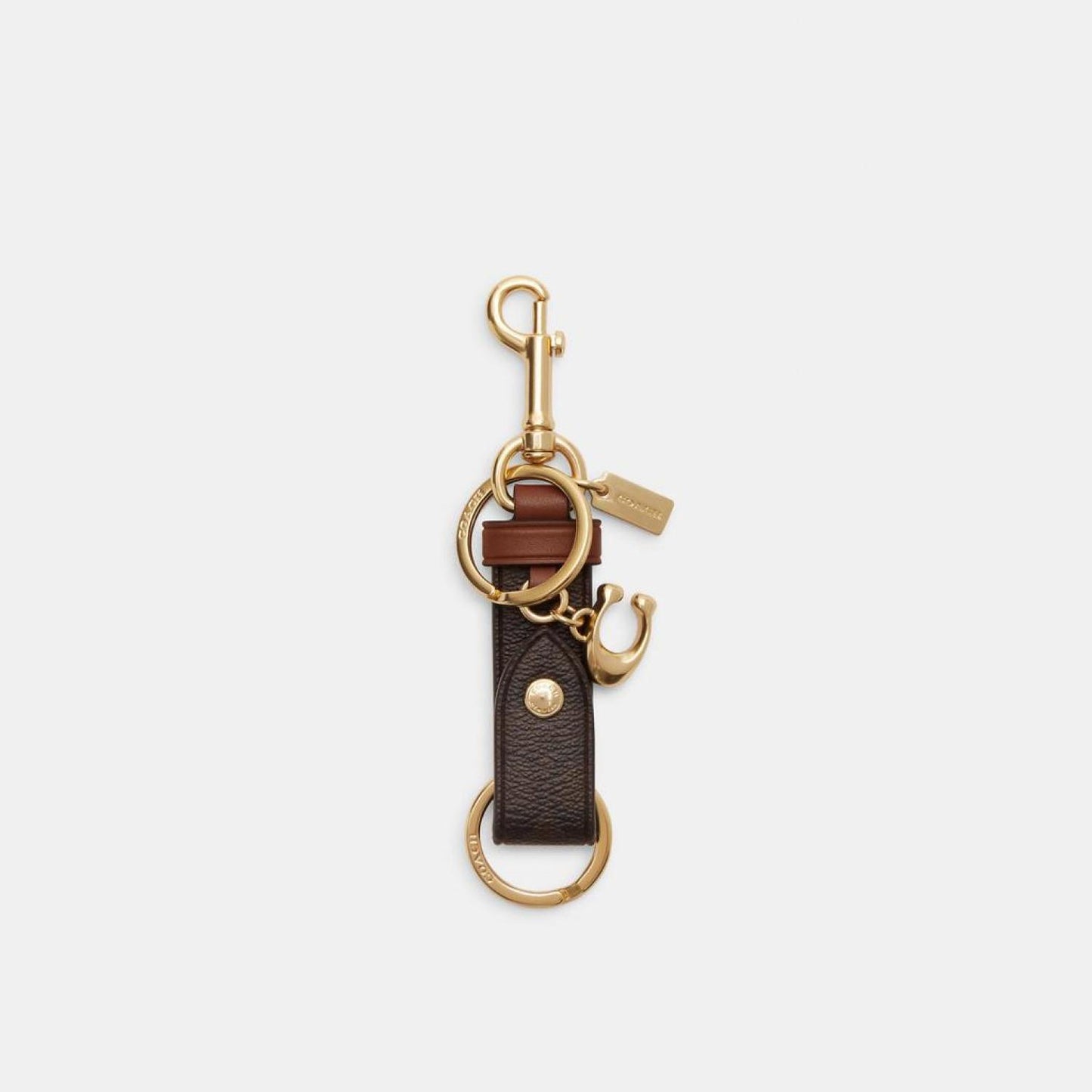 Coach Outlet Trigger Snap Bag Charm In Signature Canvas