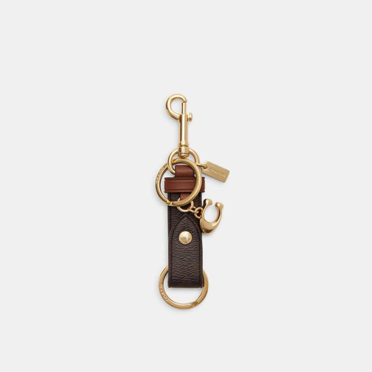 Coach Outlet Trigger Snap Bag Charm In Signature Canvas