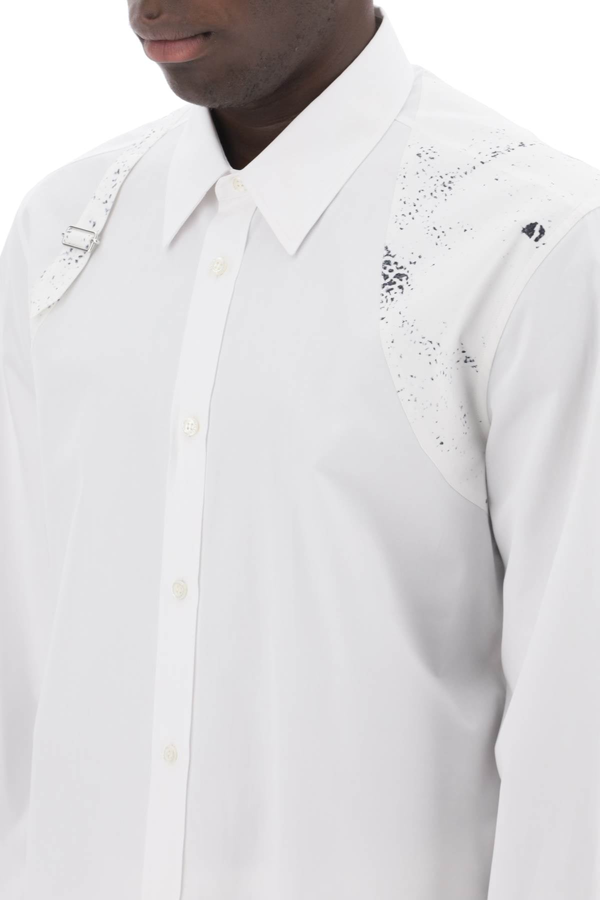 Alexander mcqueen printed harness shirt