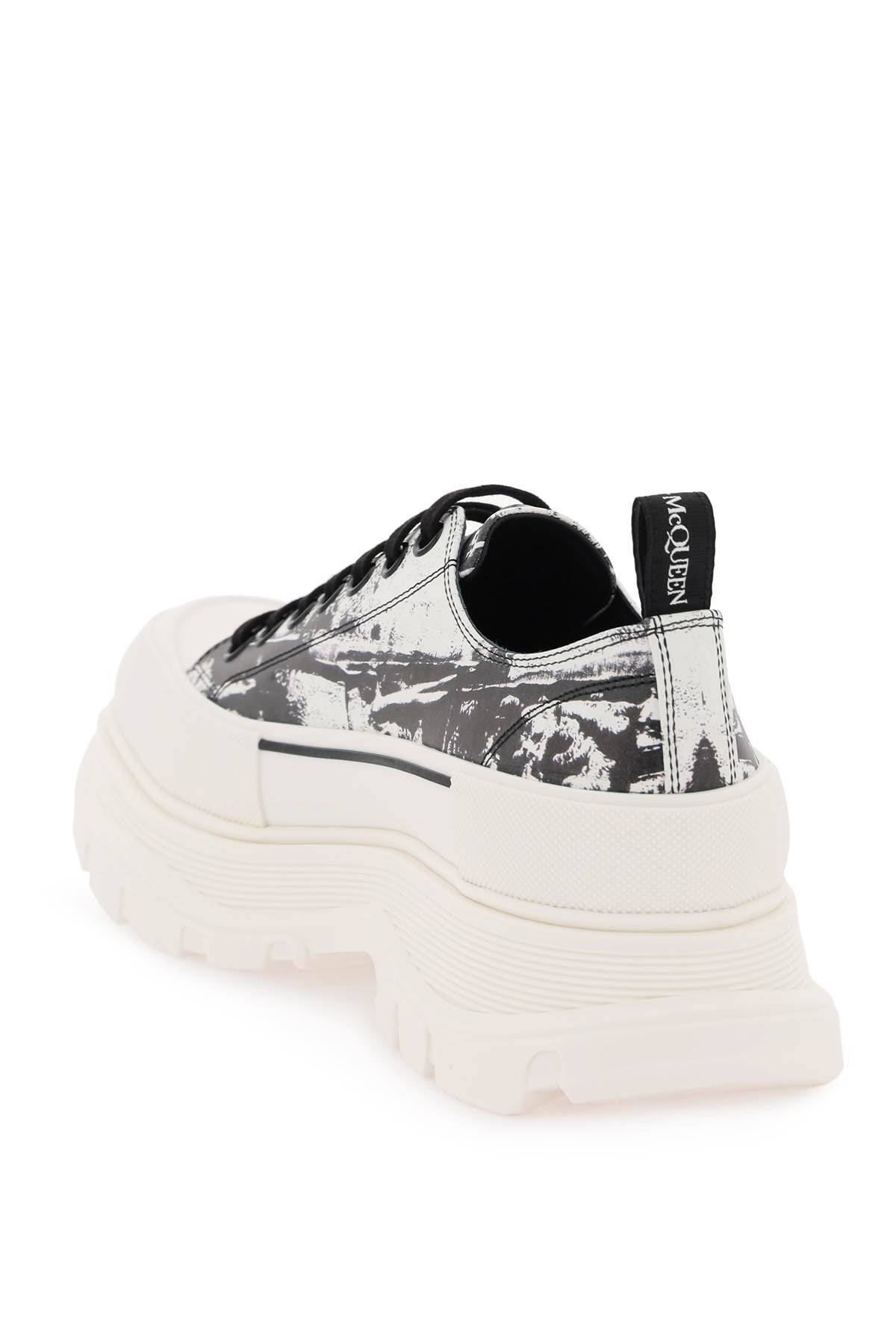 Alexander mcqueen fold print tread slick sneakers with