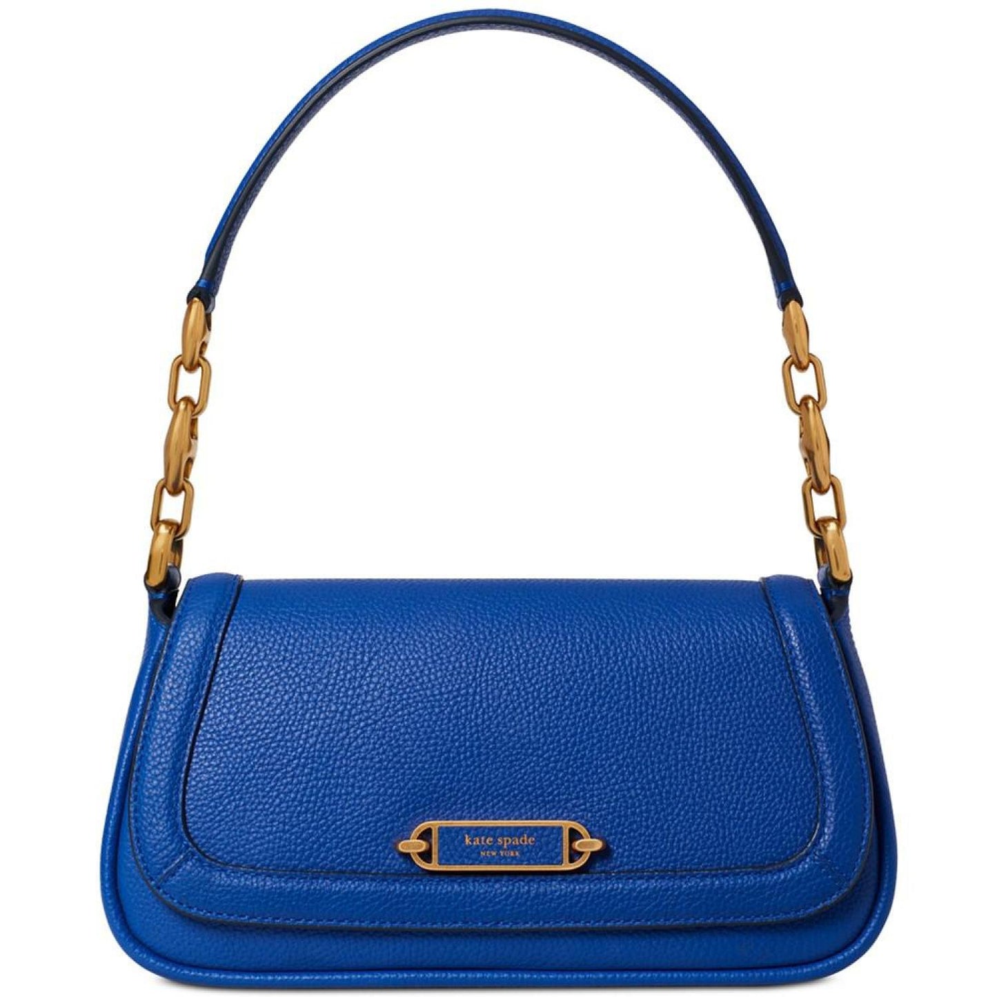 Gramercy Pebbled Leather Medium Flap Shoulder Bag