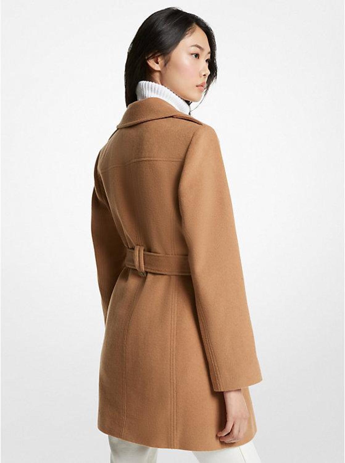 Wool Blend Belted Coat