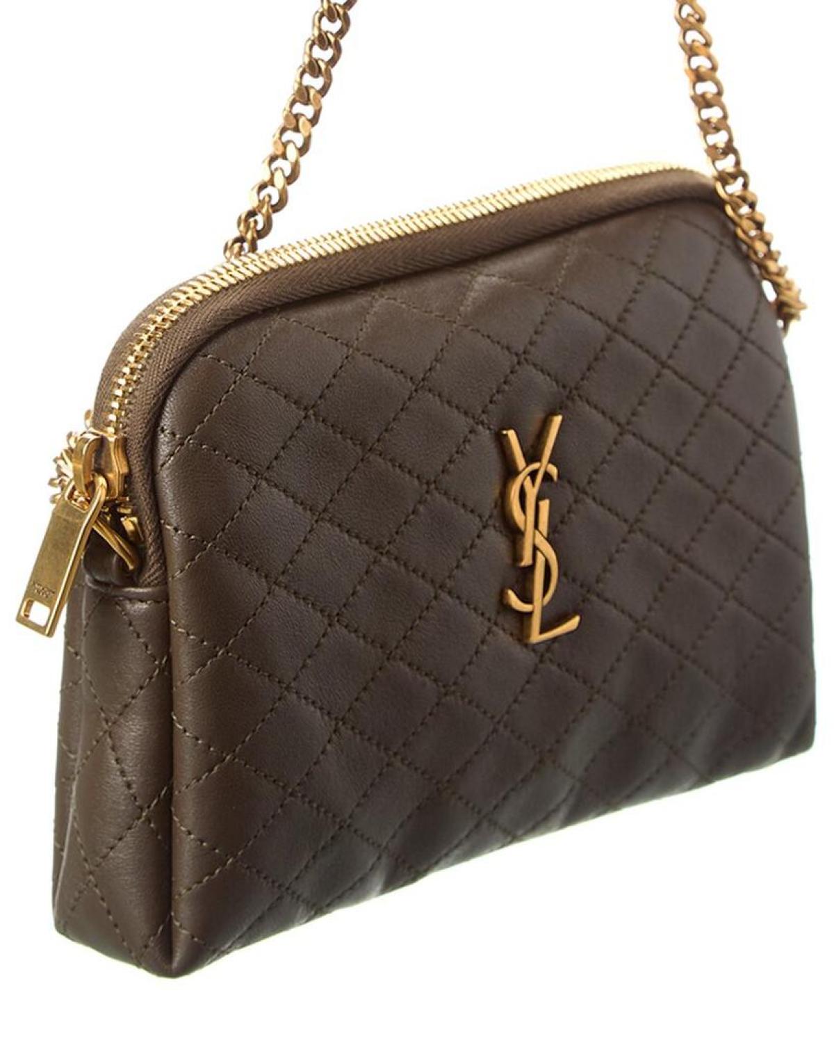 Saint Laurent Gaby Zipped Quilted Leather Crossbody