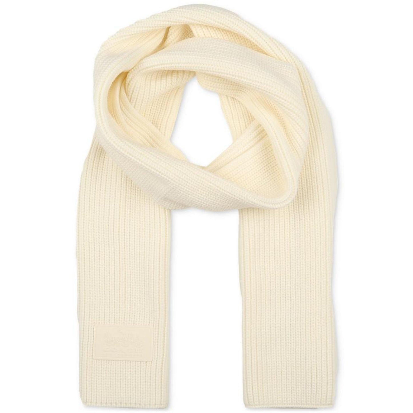 Women's Ribbed-Knit Logo-Patch Scarf