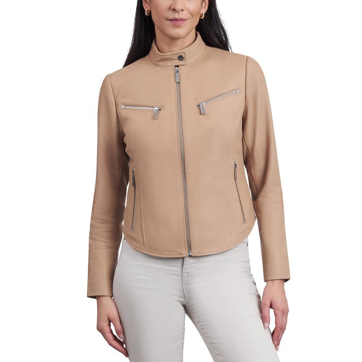 Women's Leather Racer Jacket