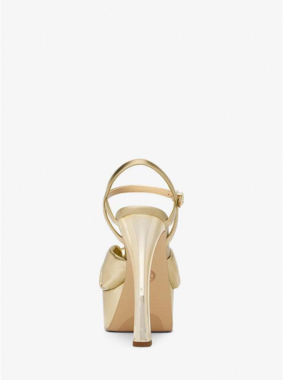 Elena Metallic Leather Platform Sandal