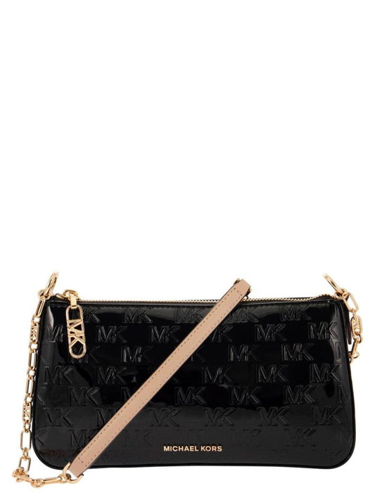 Michael Michael Kors Logo Embossed Chain-Link Clutch Bag