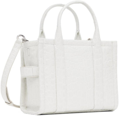 White 'The Croc-Embossed Small' Tote