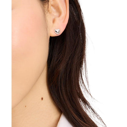 Twisted Frame Heart Stud Earrings