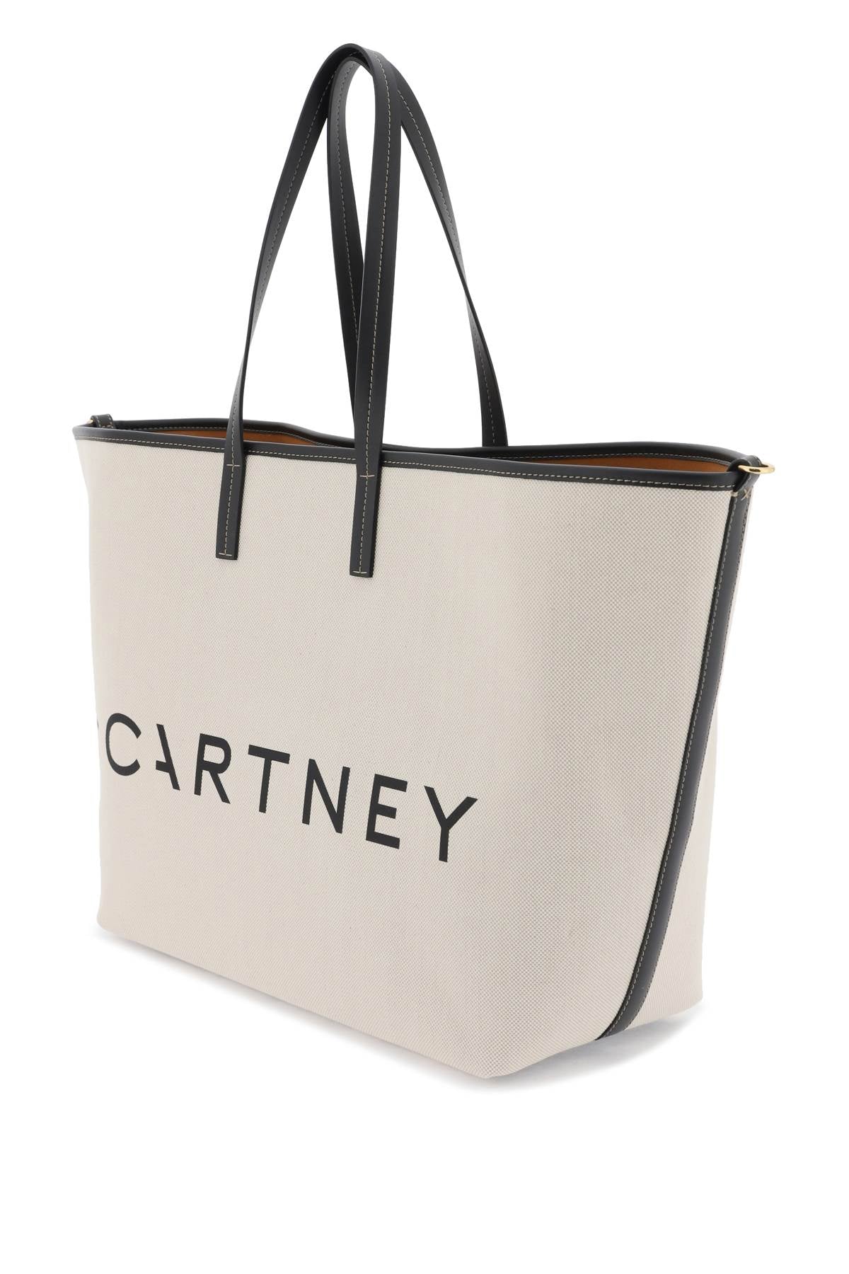 Stella mccartney canvas tote bag with logo