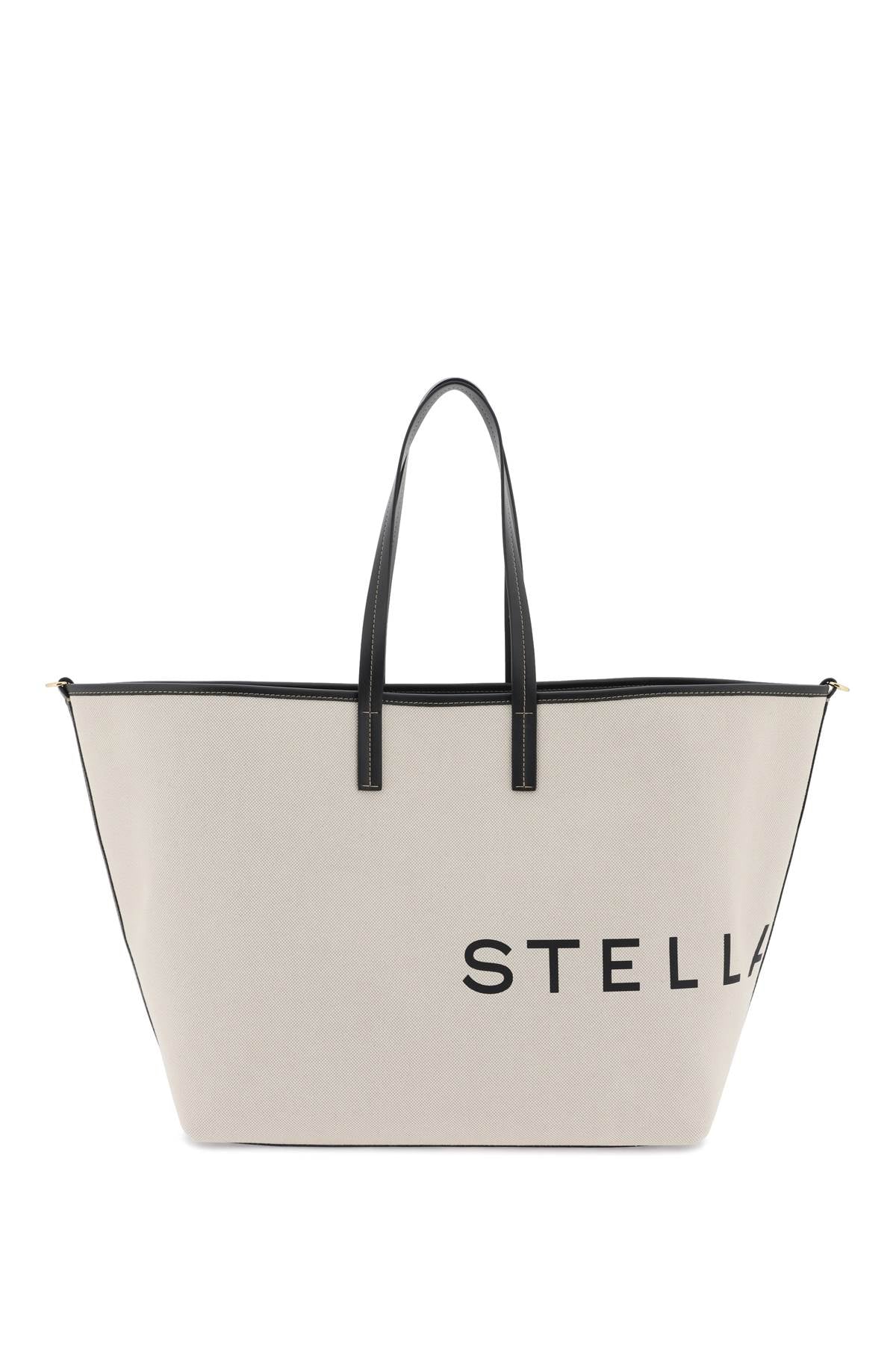 Stella mccartney canvas tote bag with logo