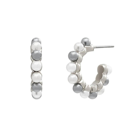 Imitation Pearl Mixed Huggie Earrings