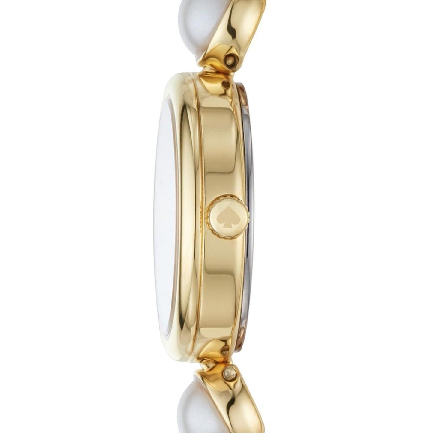 Monroe Gold-Tone Stainless Steel & Faux Pearl Bracelet Watch 24mm