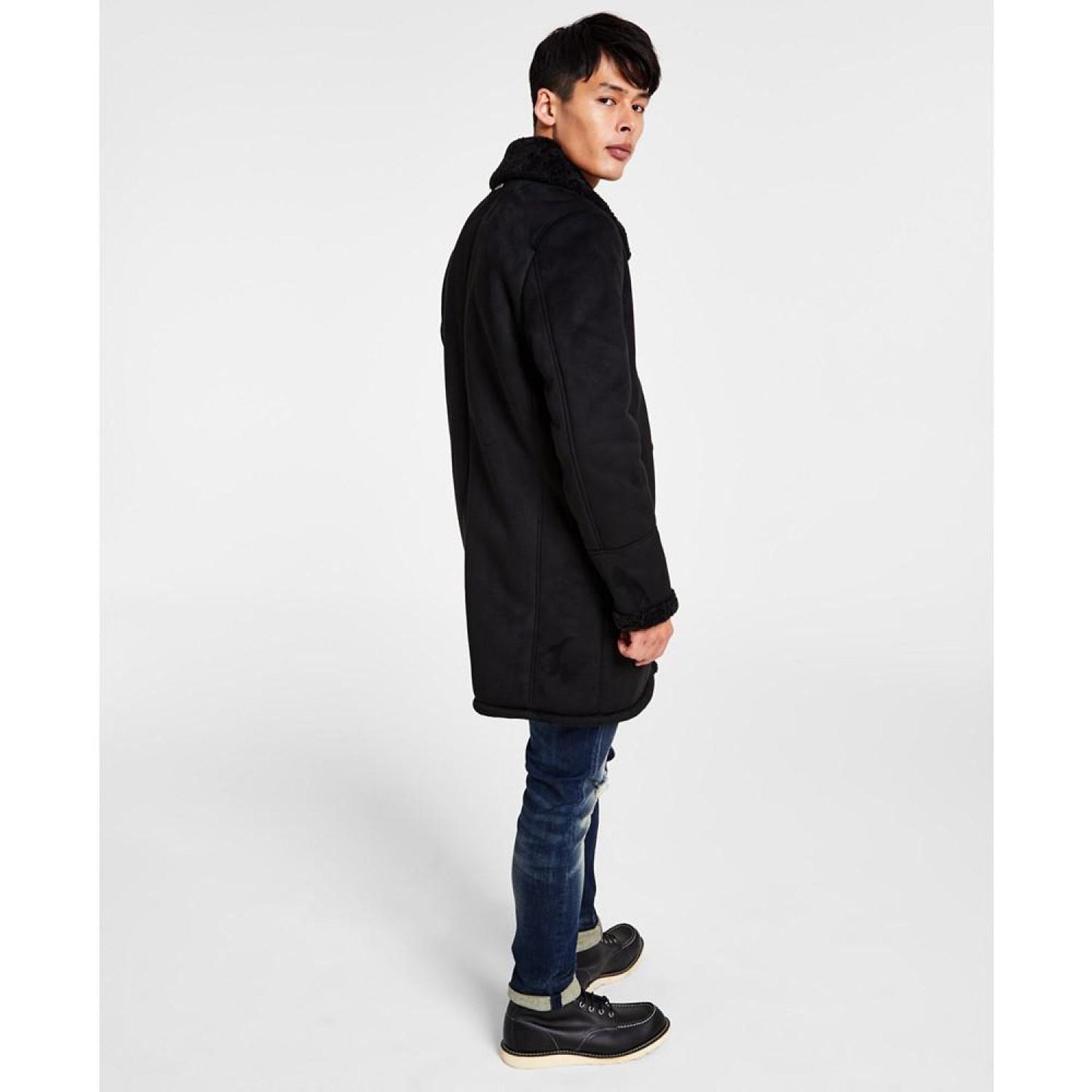 Men's Faux-Shearling Overcoat