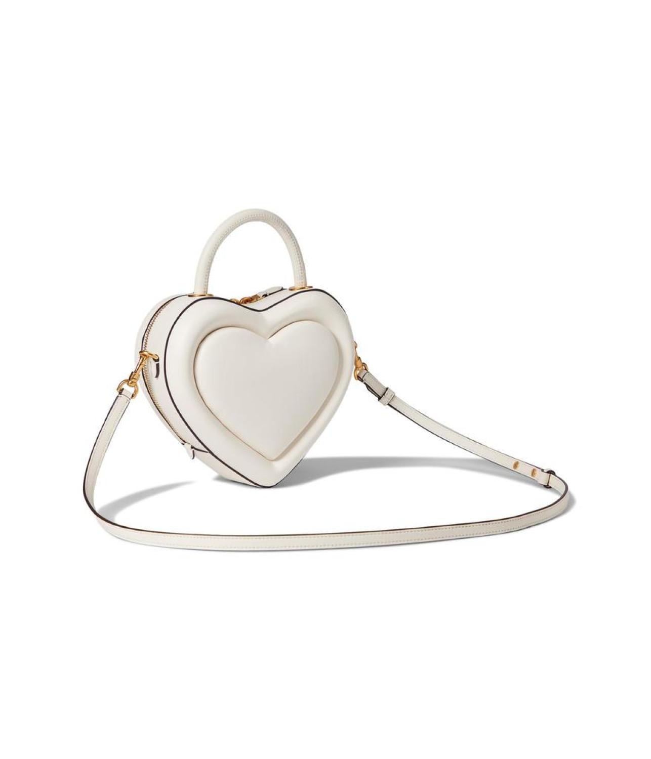 Pitter Patter Smooth Leather 3-D Heart Crossbody