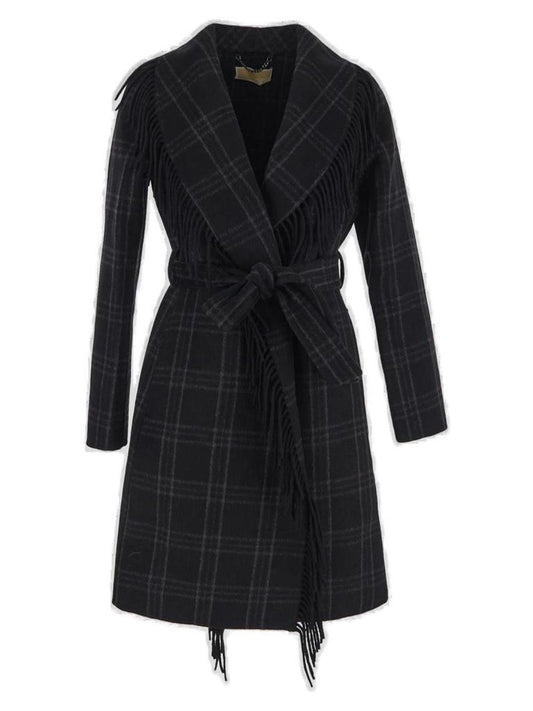 Michael Michael Kors Fringe Belted Coat