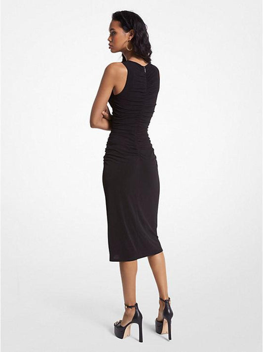 Stretch Matte Jersey Ruched Dress