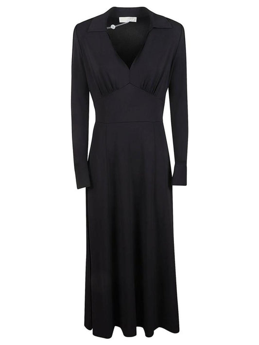 Michael Kors V-Neck Long-Sleeved Maxi Dress