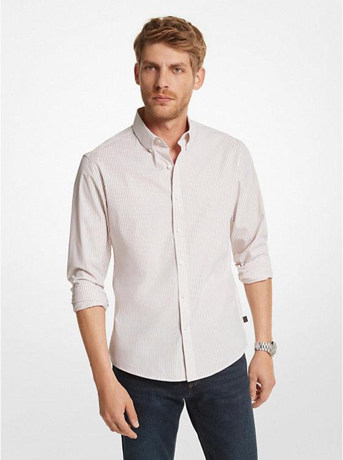 Striped Stretch Cotton Shirt