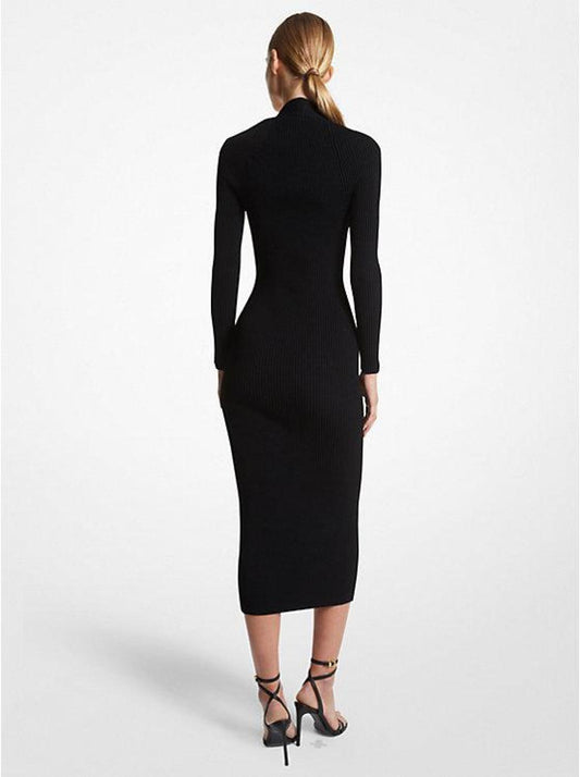 Ribbed Stretch Viscose Dress