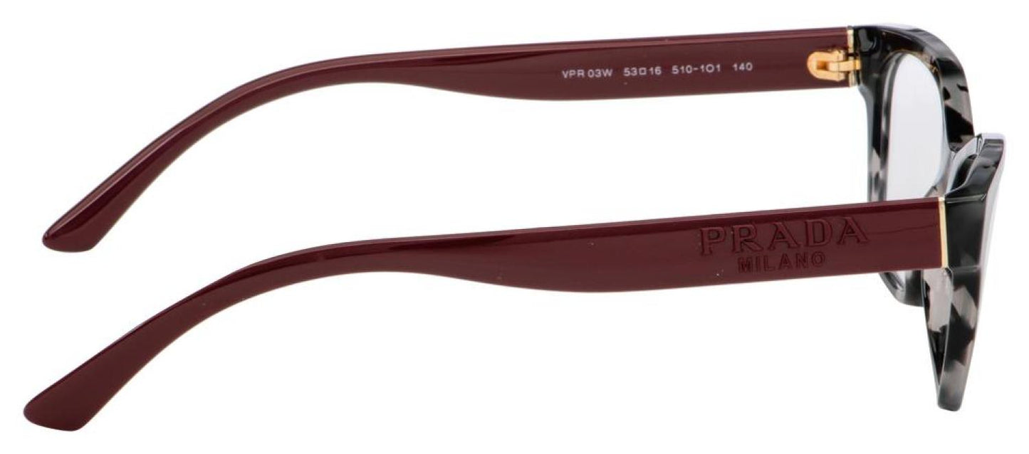 Prada Unisex 53mm Spotted Grey Opticals